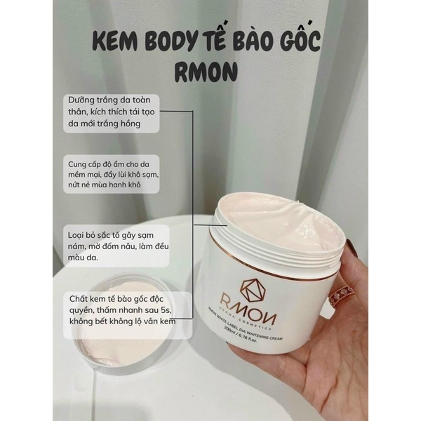 KEM BODY DƯỠNG TRẮNG DA RMON HÀN QUỐC CHÍNH HÃNG 200ml