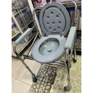 Ghế bô vệ sinh cho người già,có bánh xe