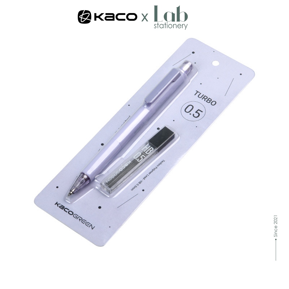 Bút Chì Kim Bấm Cơ Kaco Turbo 0.5 Nhiều Màu Sắc Kèm Hộp Ngòi HB Labo