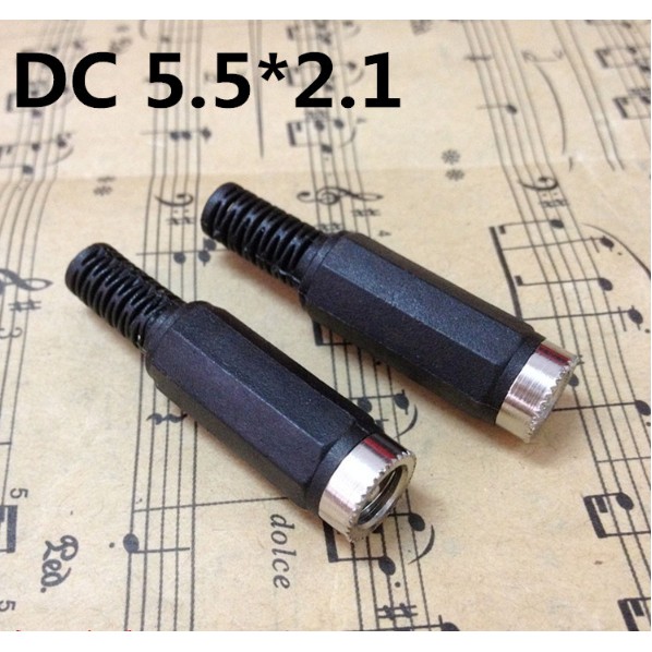 Jack DC 5.5x2.1 5.5x2.5mm cái  kiểu nối dây(1 chiếc)