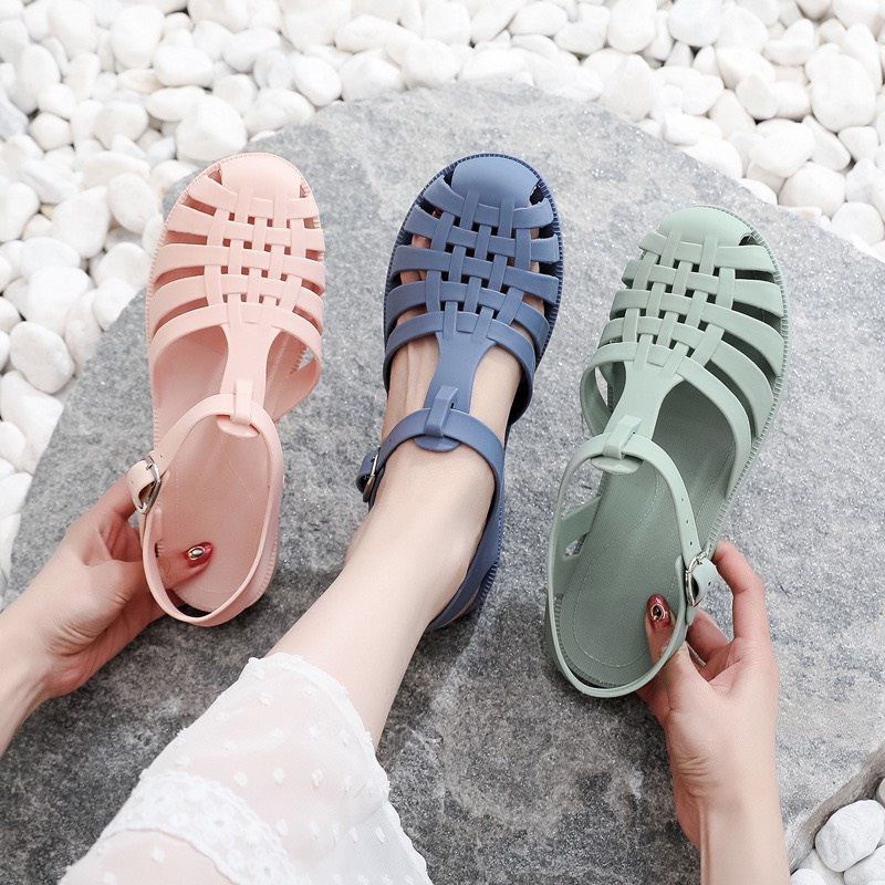Dép quai hậu nữ, sandal nhựa 💥CAO CẤP💥 Dáng Hàn, chống nước tuyệt đối MSP RỌ