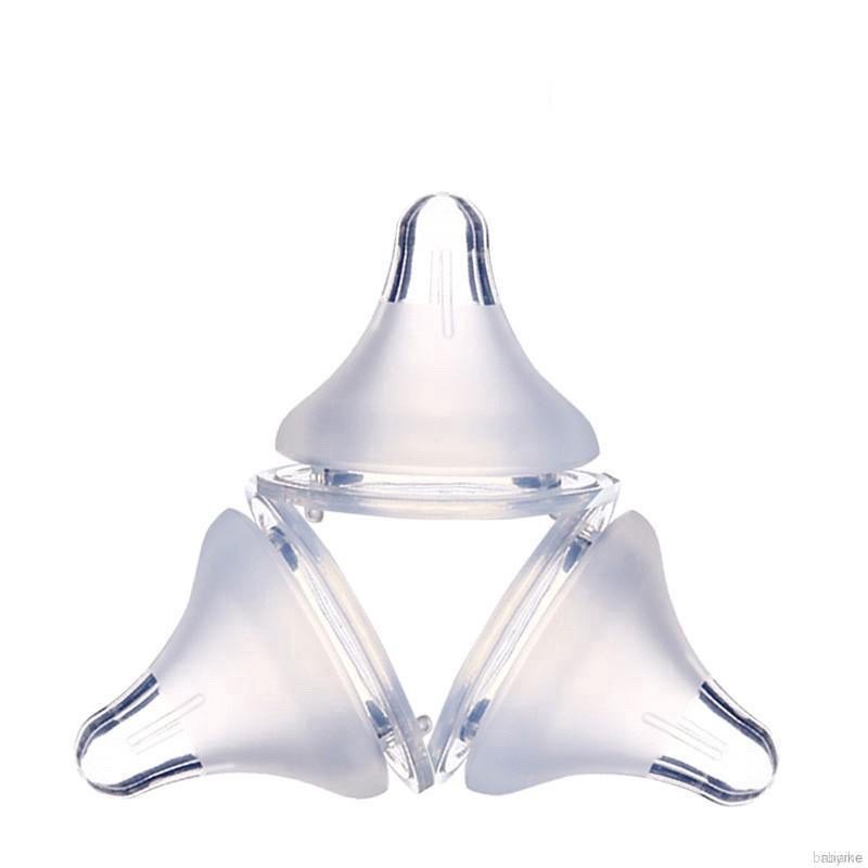 Núm ti siêu mềm Silicone Plus cổ rộng và cổ hẹp cho bình Pigeon, Lansinoh, Wesser, Kichi, Gb, Babuu baby