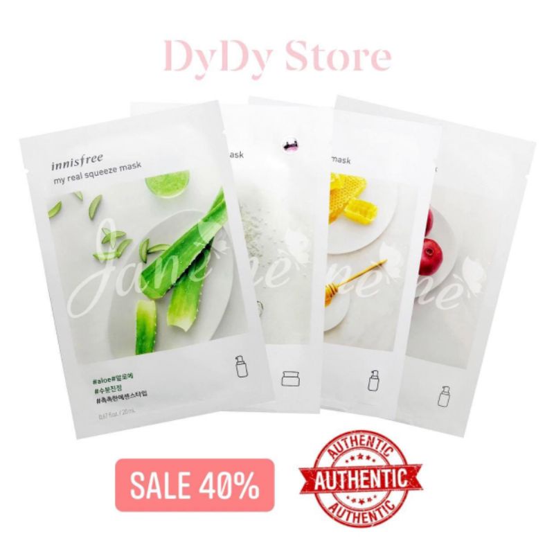 Lẻ miếng Mặt Nạ INNISFREE My Real Squeeze Mask 20ml | BigBuy360 - bigbuy360.vn