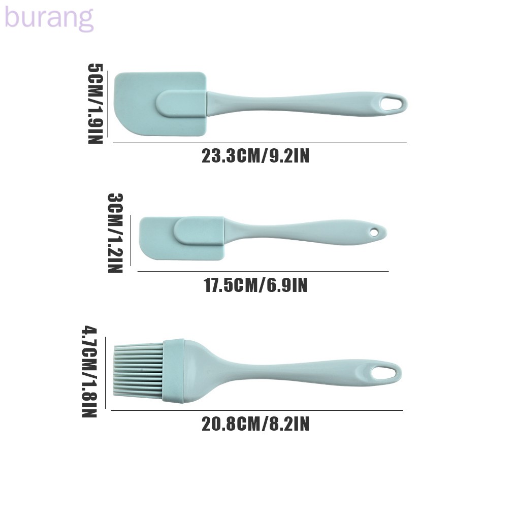 Bộ 3 cọ quét dầu phới trộn bột bằng silicon cho làm bánh tiện dụng
