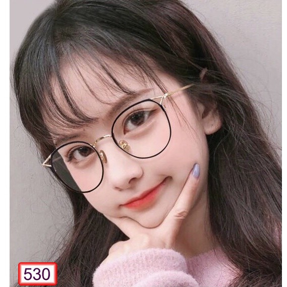 MẮT KÍNH GỌNG CÂN FORM TRÒN 530 CHÂN KIM VÀNG HOT TREND | BigBuy360 - bigbuy360.vn