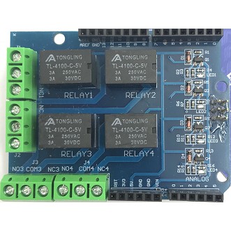 Module relay 4 kênh shield v1.0 mở rộng cho Arduino UNO - X5H6