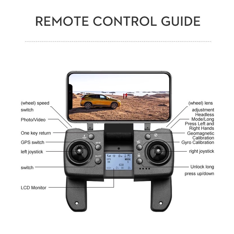 AE3 Drone Máy Bay Flycam AE3 Camera 8k Cao Cấp -Bay 30 Phút, Tầm Xa 5Km, Drone Mini 4k Định Vị G.P.S Tự Quay Trở Về