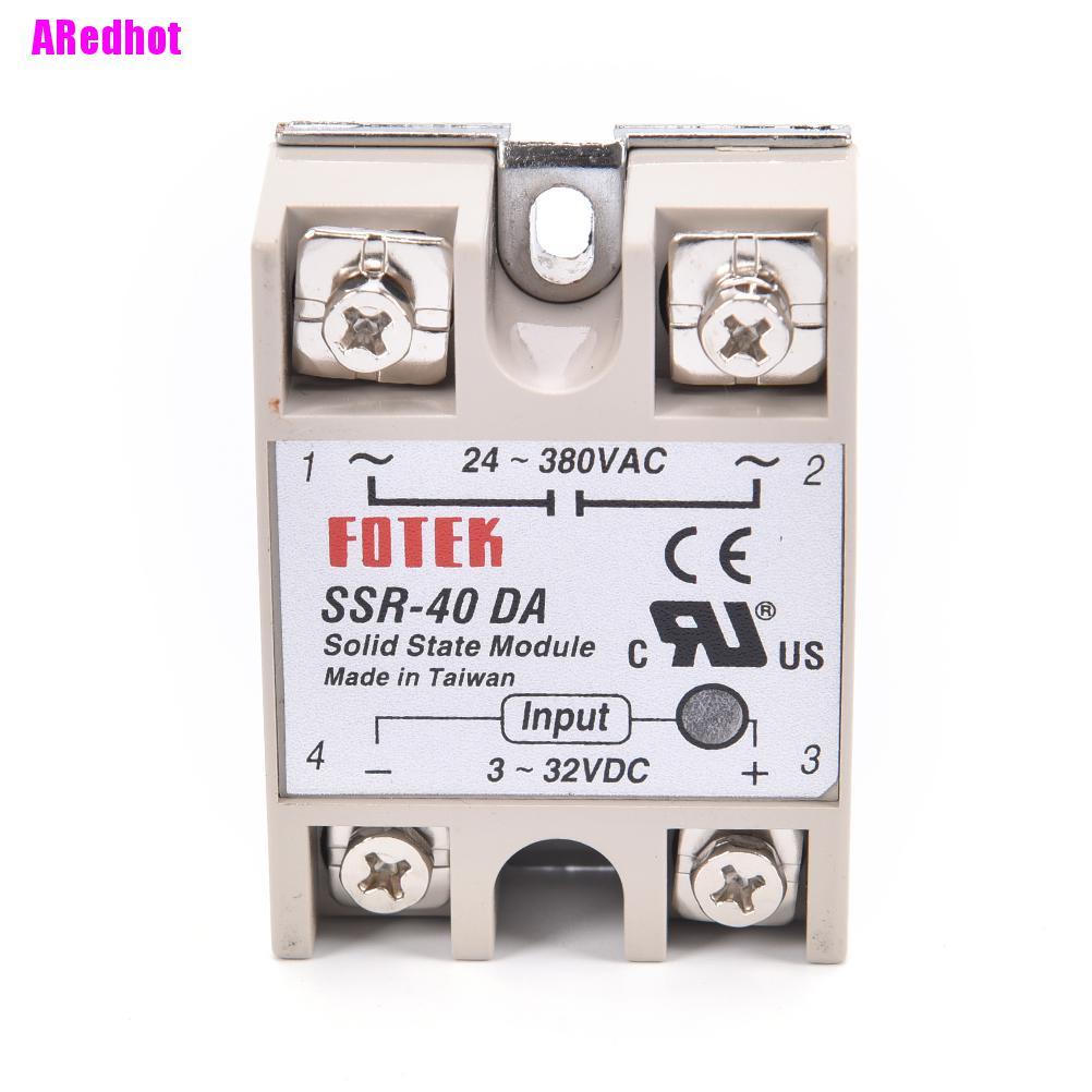 Rơ Le Bán Dẫn Ssr 40a Ssr-40Da 40a Dc Kèm Điều Khiển