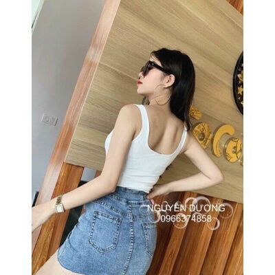 Áo croptop ba lỗ cổ vuông nhiều màu sắc sành điệu | BigBuy360 - bigbuy360.vn