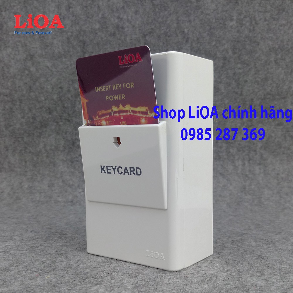 Combo công tắc ngắt điện dùng chìa khóa thẻ LiOA 30A - Lắp nổi