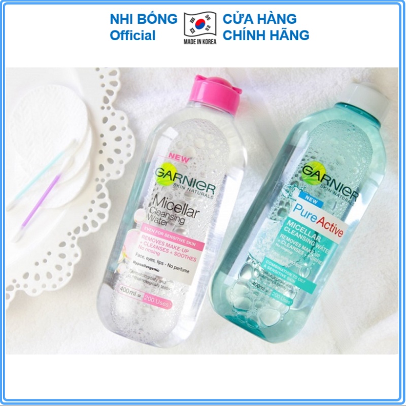 Nước Tẩy Trang - Dầu Tẩy Trang Garnier Micellar cleansing water Pháp 400ml [ Cam Kết Hàng Chính Hãng]