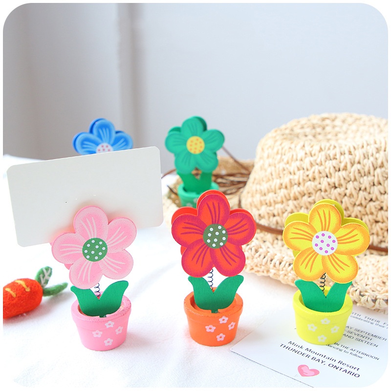 Kẹp ảnh, Kẹp Giấy Ghi Chú Hình Chậu Hoa Trang Trí Bàn Làm Việc - BEYOU