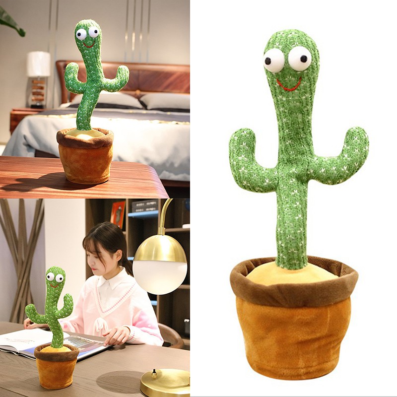 Giá thấp nhất❖Đồ chơi sang trọng Cactus điện tử Lắc nhảy múa Bài hát Cây xương rồng Món quà trẻ em giáo dục mầm non cho