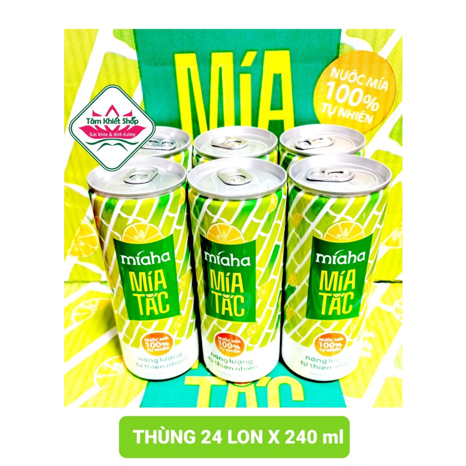 Hsd:4/4/24 Thùng 24 Lon Nước Mía Tắc Míaha  - SALE CHỈ SHIP HỎA TỐC HCM