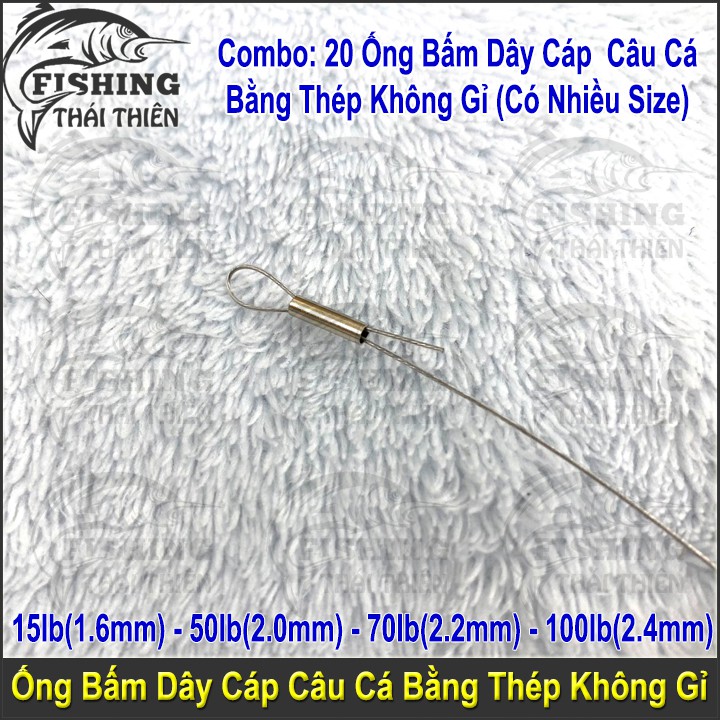 Combo 20 Đầu Ống Bấm Dây Cáp Câu Cá Pioner Bằng Thép Không Gỉ Chuyên Dùng Bấm Đầu Dây Cáp Làm Thẻo Câu Cá