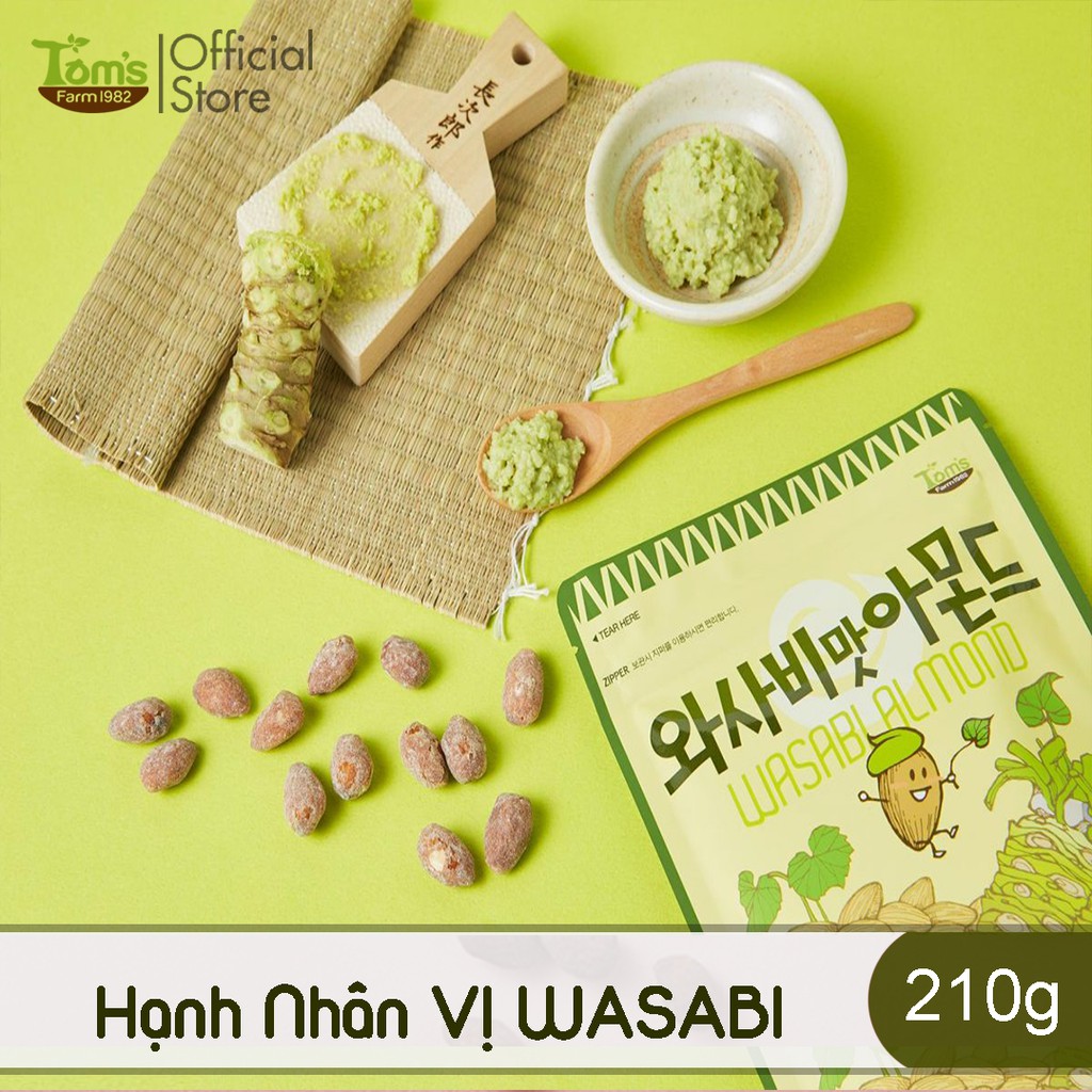 7 Vị Hạnh Nhân Tẩm Hương Vị Tom's Farm Hàn Quốc- Gói 210g