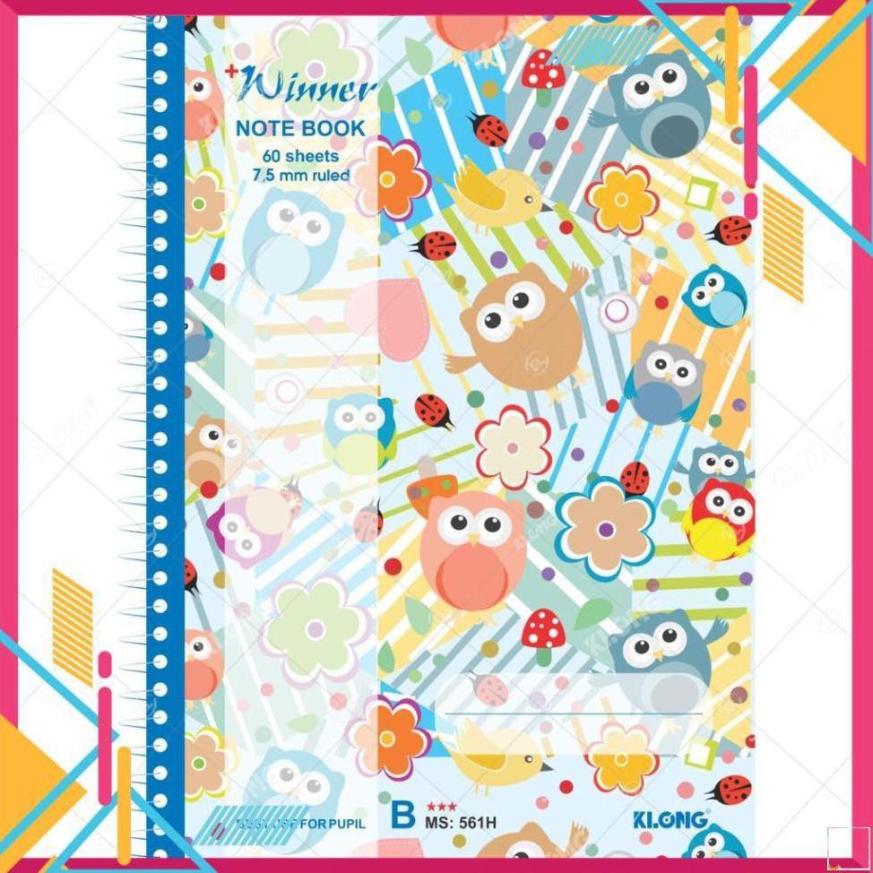 Vở kẻ ngang KLONG B5 Lò Xo đơn 120tr 58/90 Winner; ms: 561H []