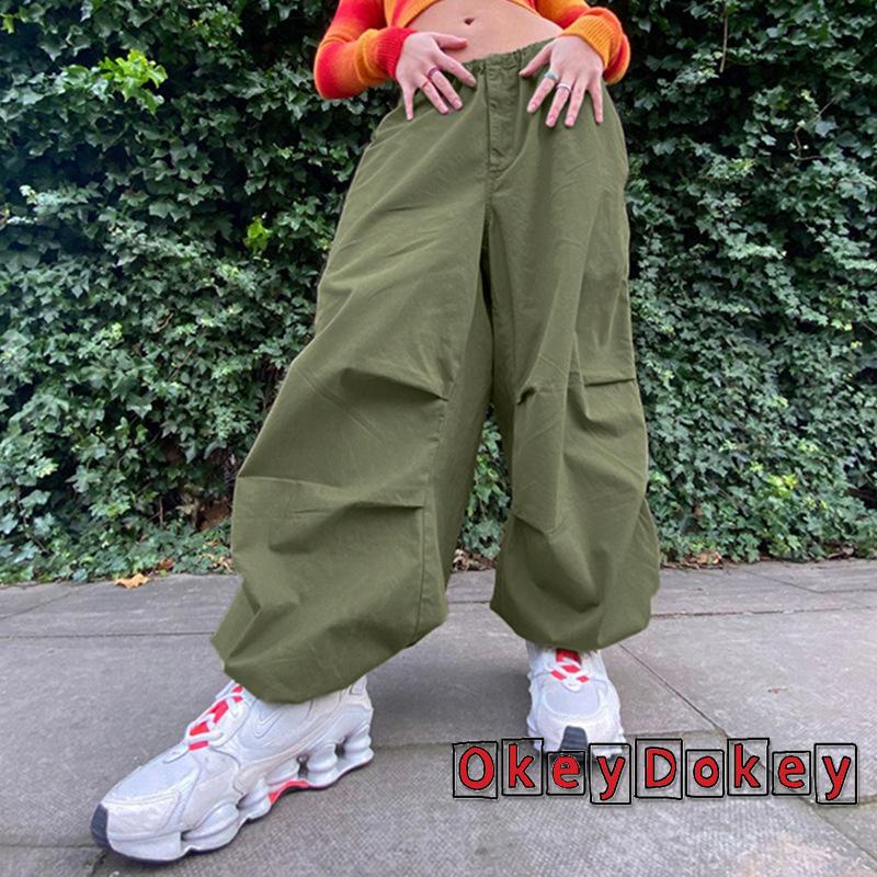 Quần Jogger Có Dây Rút Phong Cách Hip Hop Punk Hàn Quốc Y2K