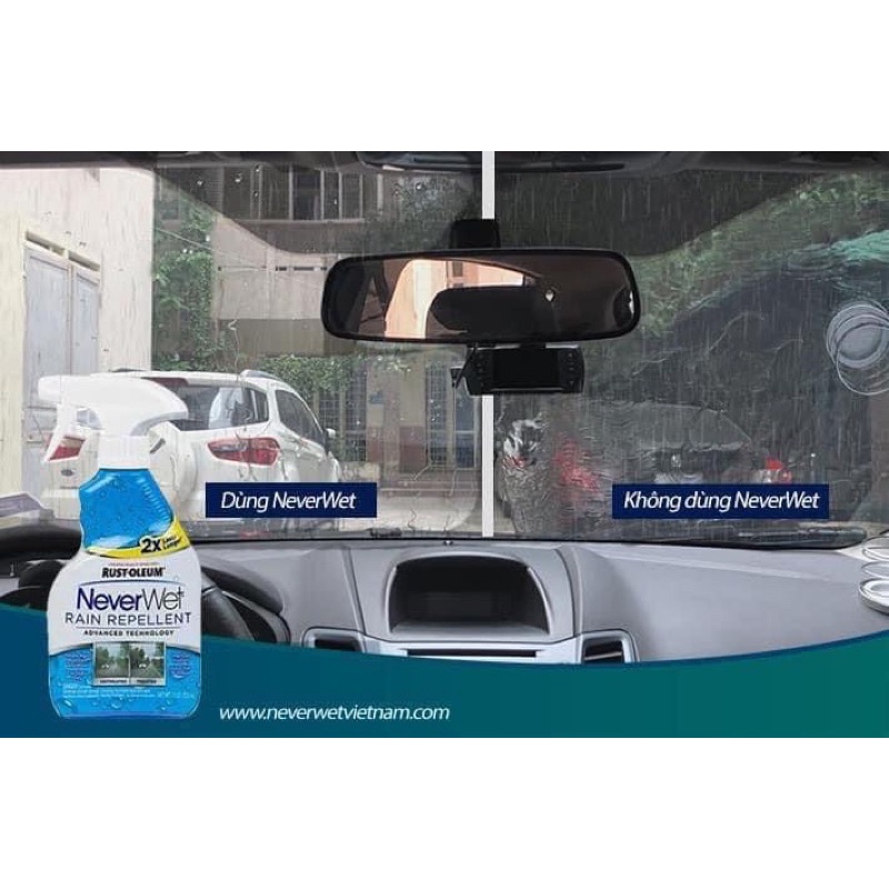 Dung dịch nano NeverWet chống bám nước trên kính nhập khẩu Mỹ
