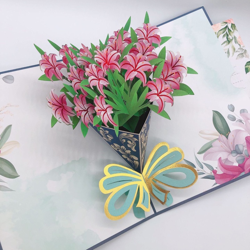 Thiệp Nổi 3D Hình Hoa Cho Ngày Của Mẹ