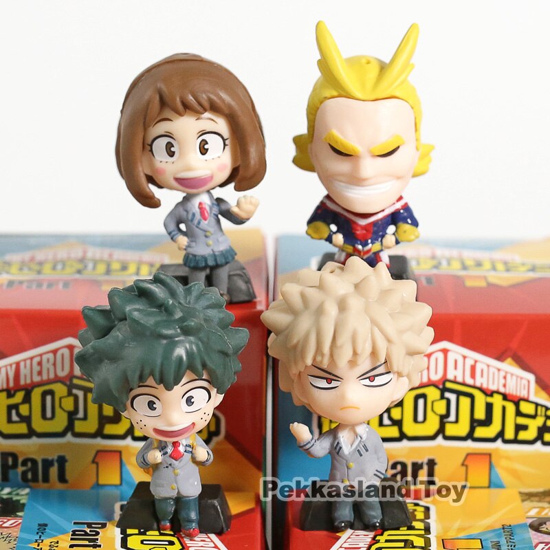 My Hero Giới Học Thuật Izuku Midoriya Todoroki Shoto Asui Tsuyu Kaminari Denki Kirishima Eijiro Mini PVC Nhân Vật Đồ Chơ