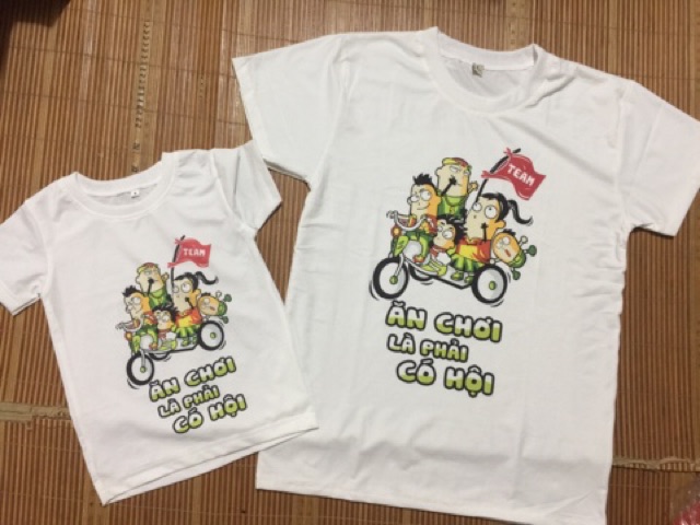 \Áo Thun Nhóm, Team, Công Ty Đi Biển ĂN CHƠI LÀ PHẢI CÓ HỘI CHỮ XANH Chất Đẹp