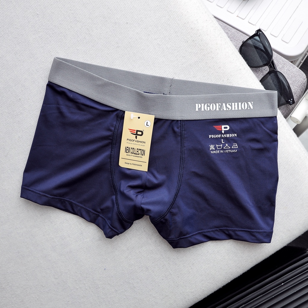 Hộp 4 quần lót boxer nam thun lạnh mềm mại SPMQLBX03 PigoFashion giao màu ngẫu nhiên