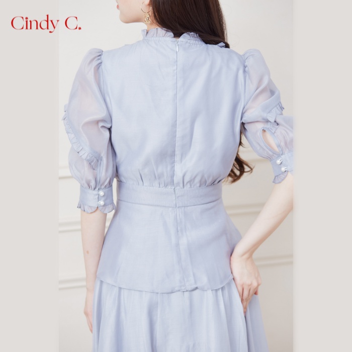 Áo Sơ Mi Finn CINDY C Chất Liệu Vải Organza Nữ Tính S21622