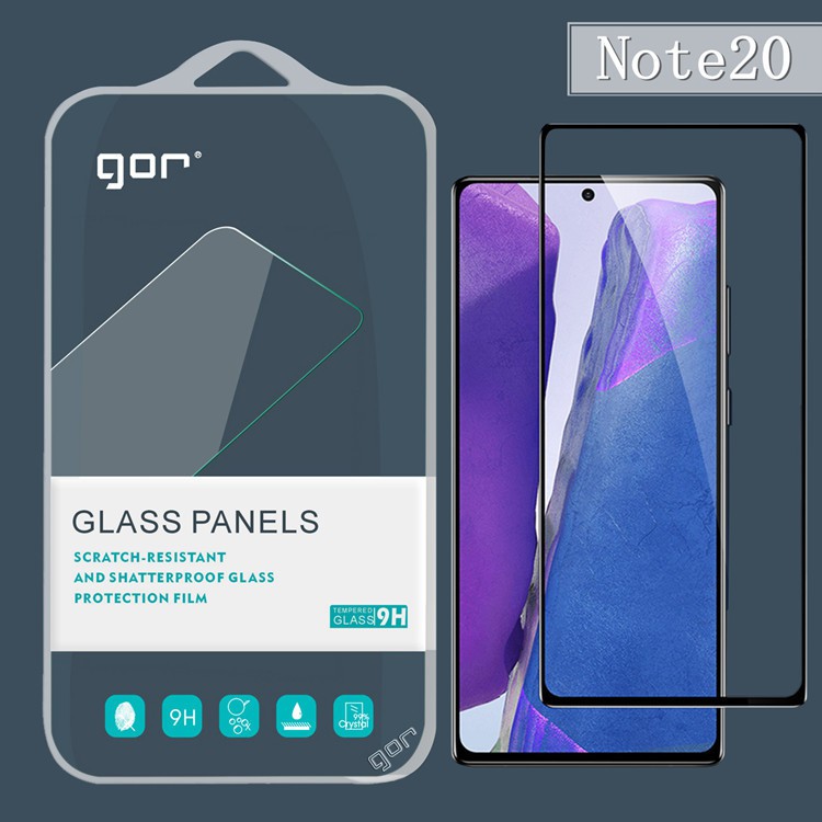 Cường lực Samsung Galaxy Note 20 hiệu Gor chất liệu cao cấp độ trong suốt cao, Mỏng 0.15mm, cảm ứng mượt mà, độ cứng 9H