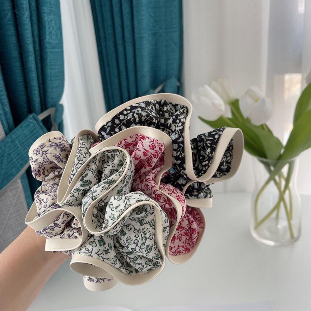 Dây Cột Tóc Đuôi Ngựa Co Giãn In Họa Tiết Hoa VANES1 Thời Trang Xinh Xắn Cho Nữ