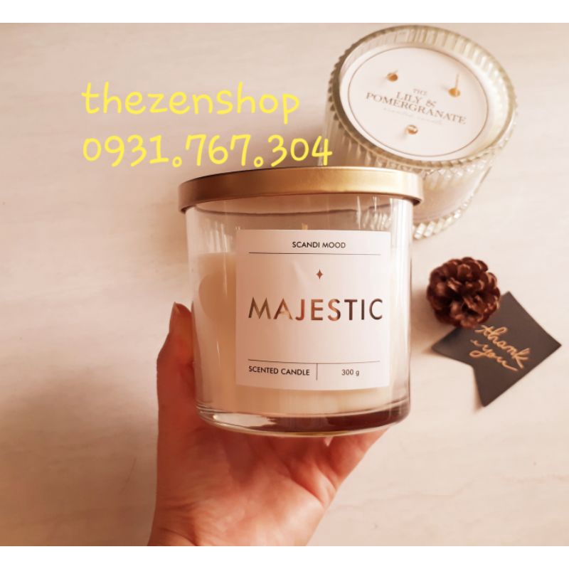 Nến thơm Châu Âu Không Khói 2 Bấc Hương Nước Hoa Cao Cấp