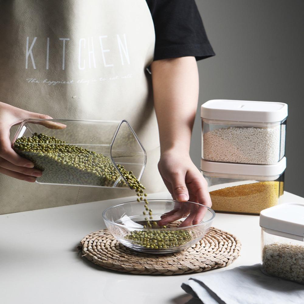 Hũ Đựng Gia Vị Hình Vuông Có Nắp Đậy Tiện Dụng