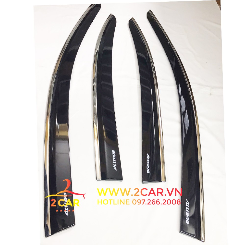 Vè mưa chỉ inox xe Attrage 2016-2021 hàng chỉ inox cao cấp loại tốt nhất thị trường