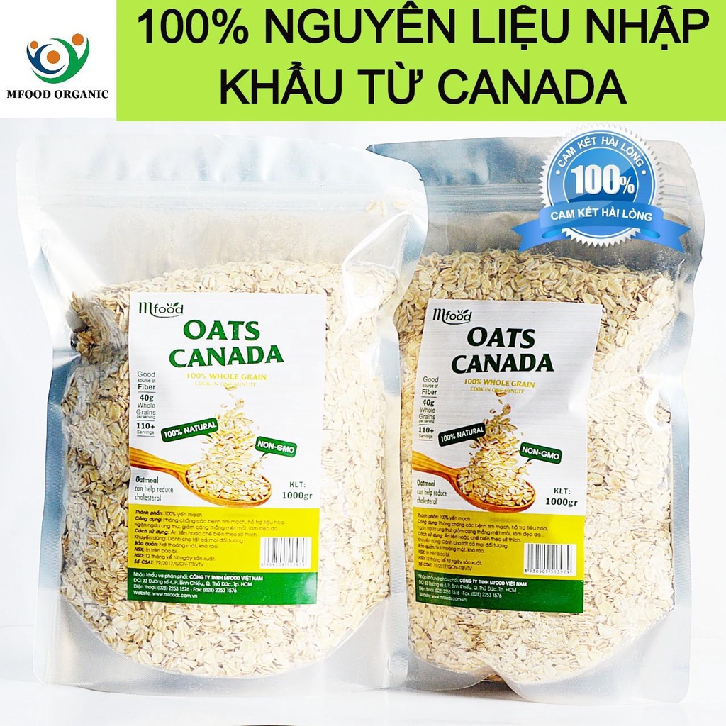 Yến Mạch Canada Cán Dẹp 1Kg