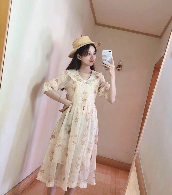 [SẴN SIZE L] VÁY VINTAGE HOA NHÍ (KÈM ẢNH THẬT) | BigBuy360 - bigbuy360.vn