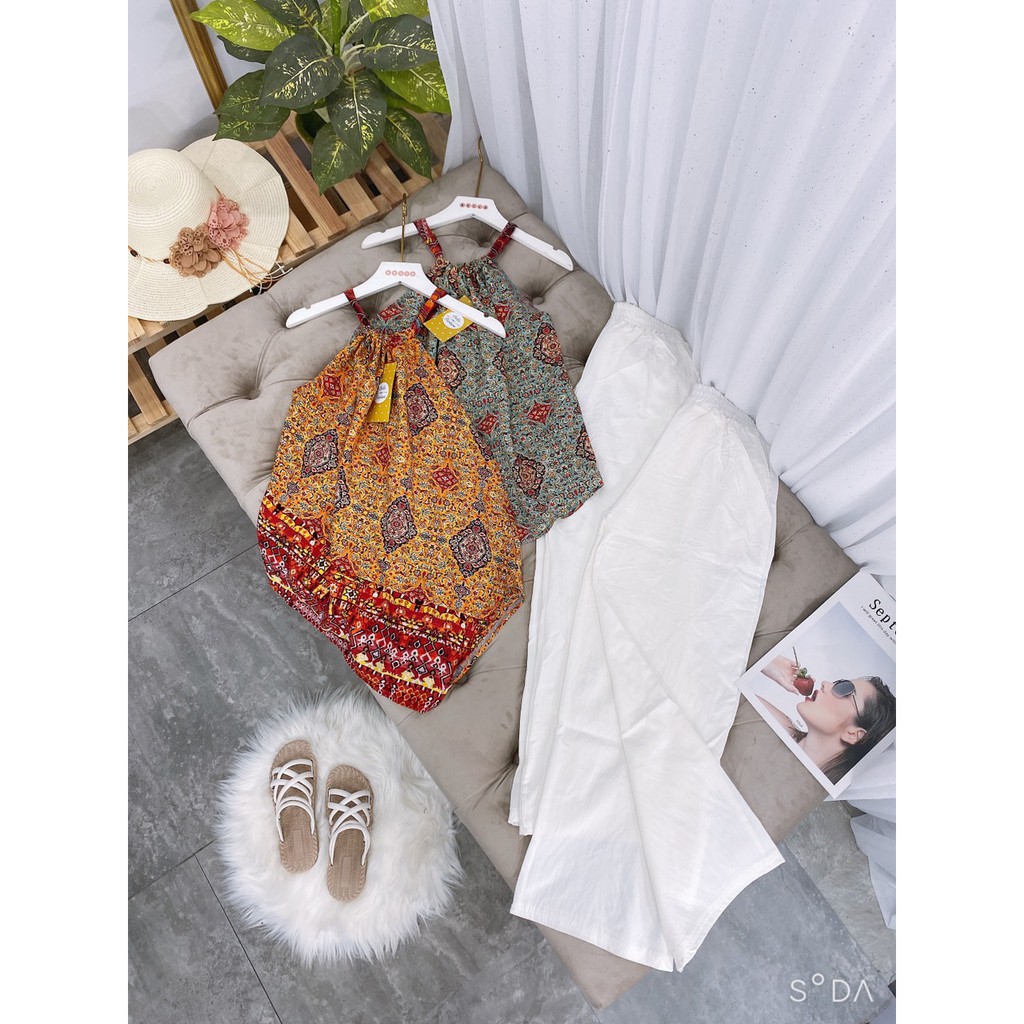 Sét Yếm Thổ Cẩm Đi Biển Họa Tiết Cực Hot | BigBuy360 - bigbuy360.vn