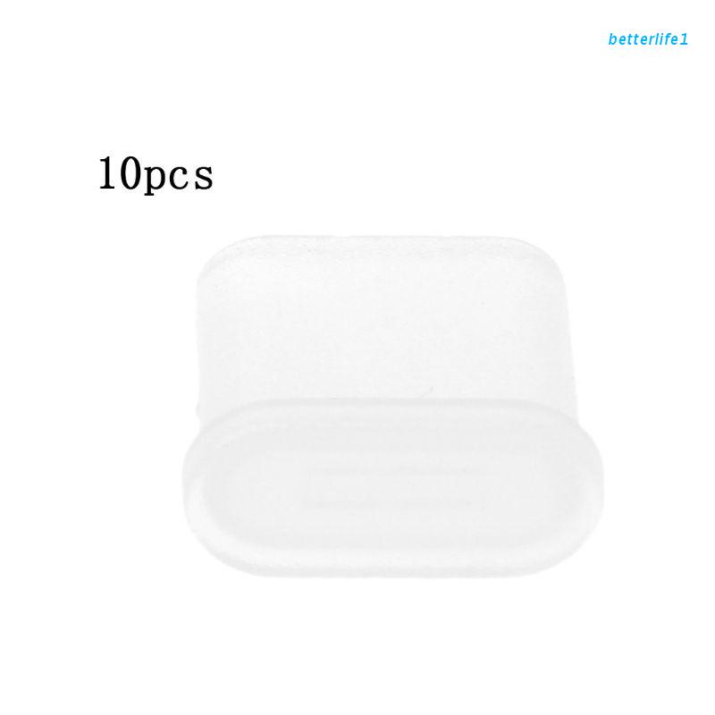 Bộ 10 Đầu Bọc Dây Cáp Sạc Type-C Chống Bụi Cho Samsung Blackberry Huawe