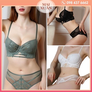 Bộ đồ lót ren có gọng đệm mỏng,siêu ôm ren mềm hàng cao cấp-Kho Sỉ Mai Xuân