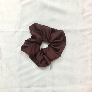 Dây cột tóc buộc tóc scrunchies vải màu nâu đỏ