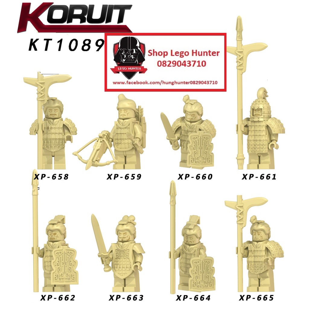 Koruit Minifigures KT 1089 đồ chơi xếp hình nhân vật dạng lego Lính đất nung canh lăng mộ Tần Thủy Hoàng