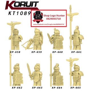 Koruit KT 1089 - Qin Dynasty Minifigures đồ chơi xếp hình nhân vật dạng Lego Lính đất nung canh lăng mộ Tần Thủy Hoàng