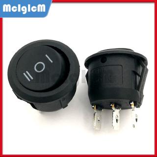 5 Công Tắc Bật Tắt 6A 250V / 10A 125V Ac On / Off Màu Đen 3 Chấu 20Mm