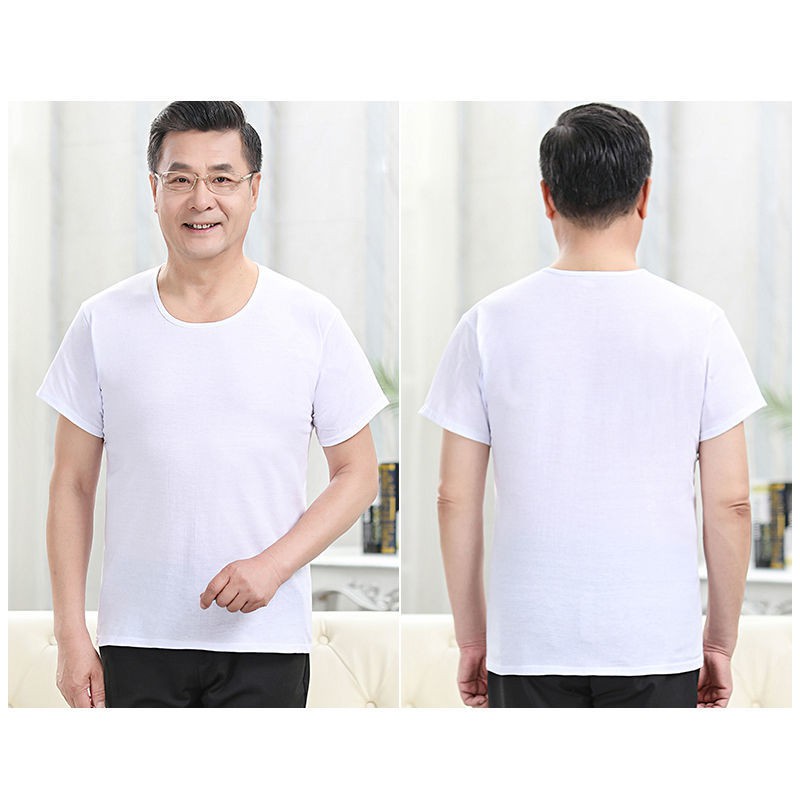 Set 2 Áo Sơ Mi Cotton Dáng Rộng Thời Trang Cho Đàn Ông Trung Niên