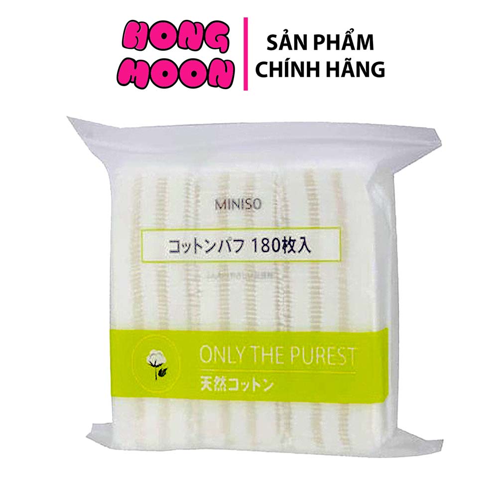 Bông tẩy trang Miniso 180 miếng tẩy trang lau mặt- Cotton Pads- Khăn Khô