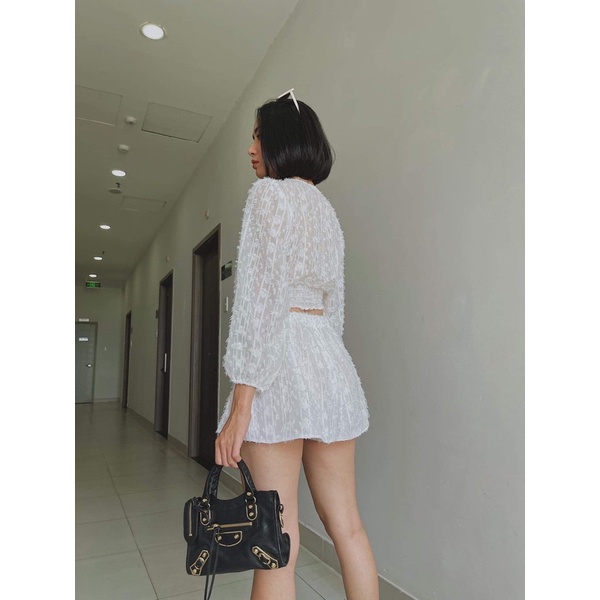 Set áo cổ tim + quần - SET07