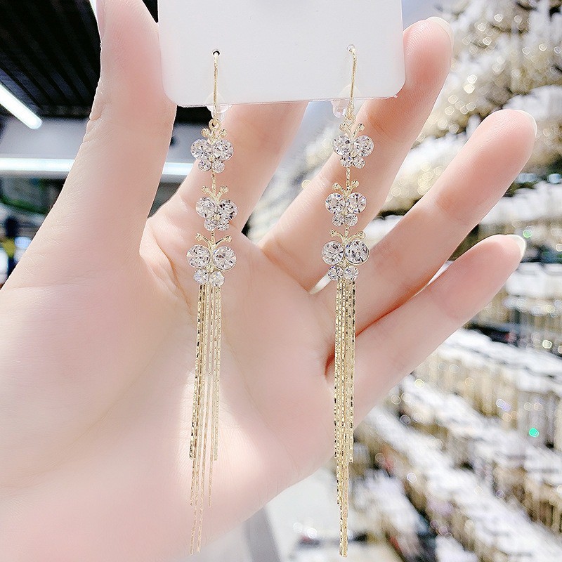 Khuyên tai dáng dài phong cách thời trang Hàn Quốc nữ tính - B17