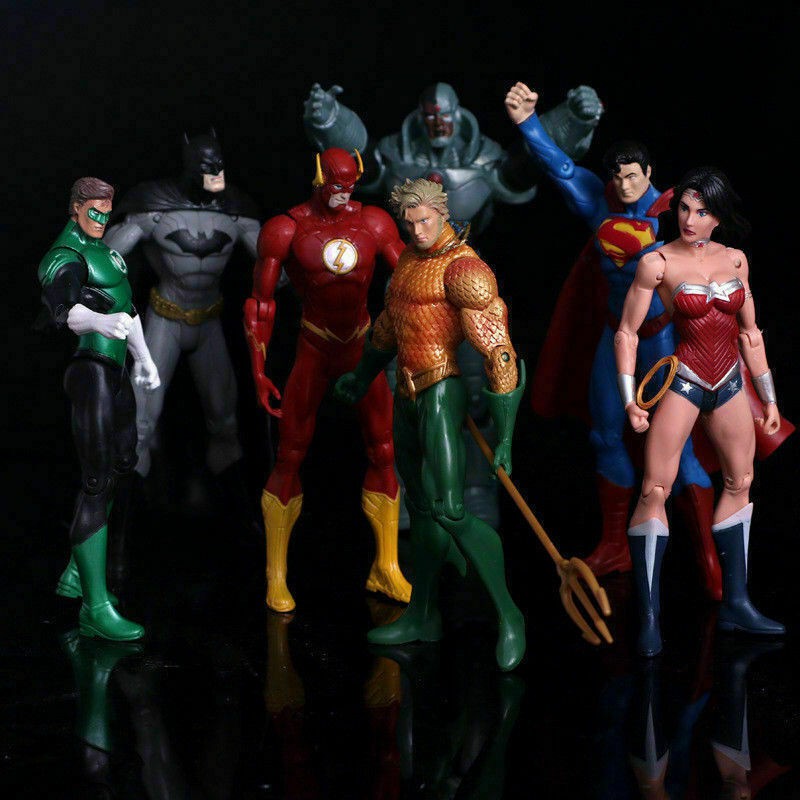 Bộ 7 Mô Hình Nhân Vật Siêu Anh Hùng Dc Justice League