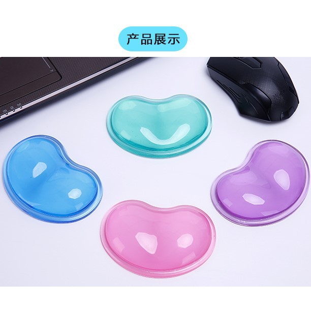 Miếng Lót Chuột Silicon Trong Suốt Chống Trượt Hình Trái Tim Silicone