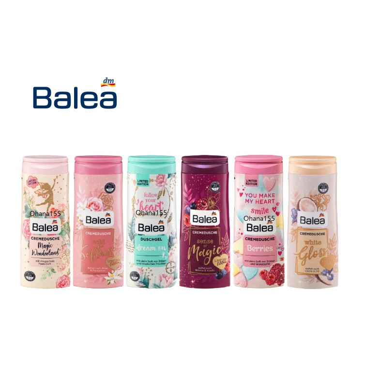 Sữa tắm Balea Bản giới hạn 300ML Nội địa Đức