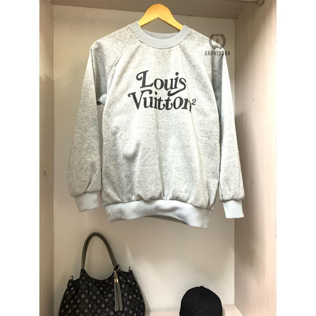 Áo Thun Sweater Tay Dài Cặp Đôi Nam Nữ Unisex Cao Cấp Áo Sweater Áo Phông Louis Vuitton Nam Nữ Form Rộng - Saphisdra ❤️